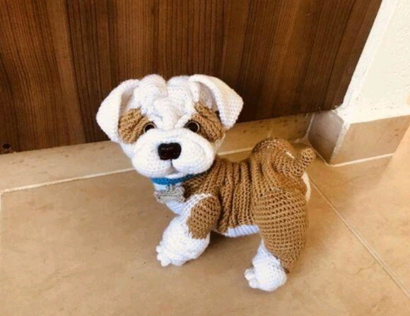 Receita Bulldog inglês amigurumi