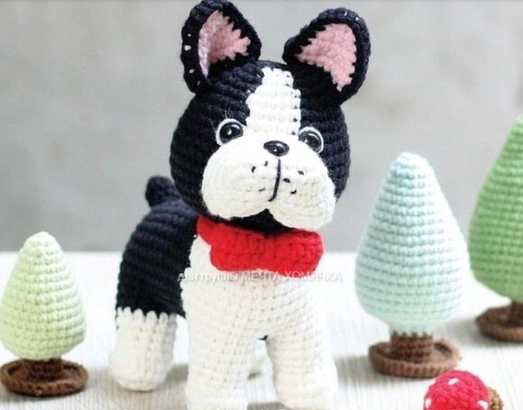 Receita Bulldog Frances Amigurumi