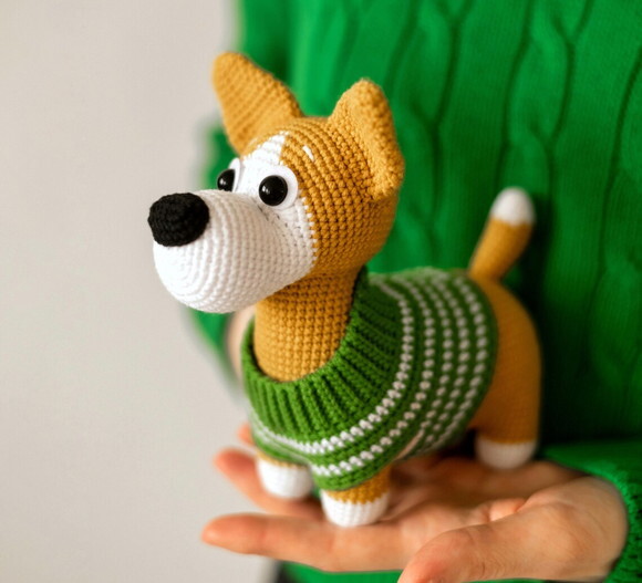 Receita Cachorro Corgi Amigurumi