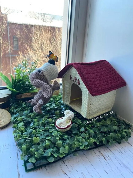 Receita Cachorro e Sua Casa Amigurumi