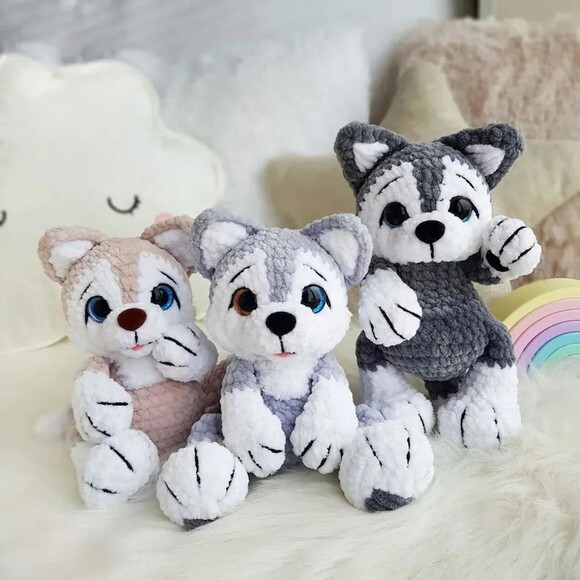 Receita Cachorro Husky Amigurumi