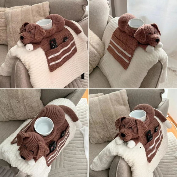 Receita Cachorro no Sofa Amigurumi