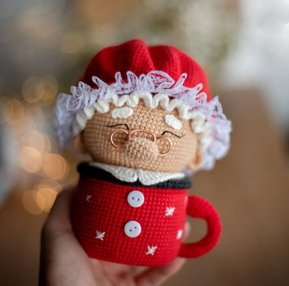 Receita Caneca Mamae Noel Amigurumi