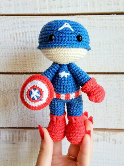 Receita Capitão america Amigurumi