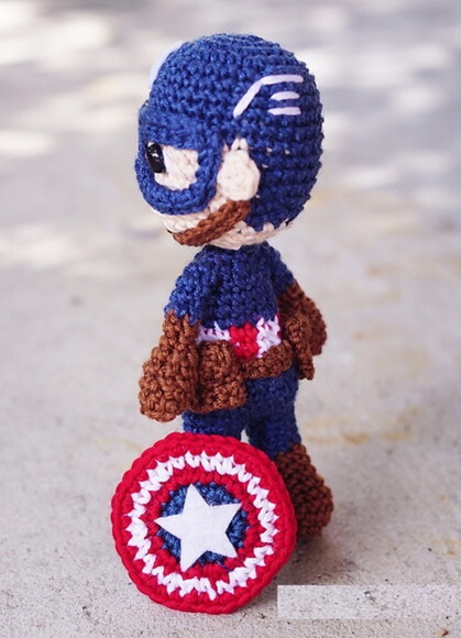 Receita Capitão America Amigurumi