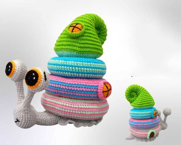 Receita Caracol de Encaixe Amigurumi