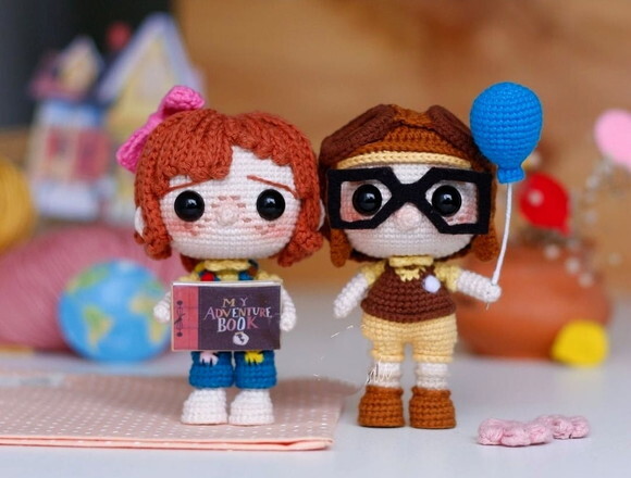 Receita Carl e Ellie Amigurumi