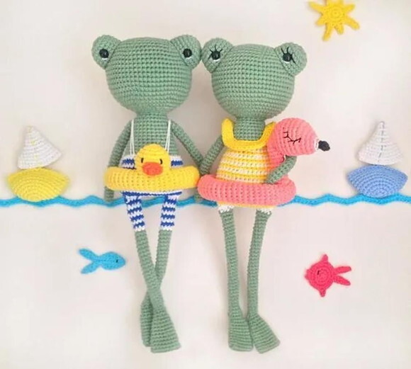 Receita Casal de Sapo Amigurumi