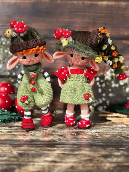 Receita Casal de Elfos Amigurumi