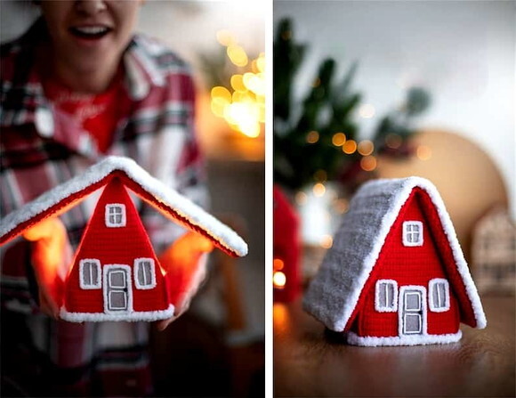 Receita Casinha de Natal Amigurumi