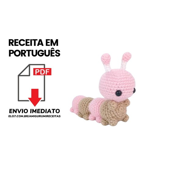 Receita Centopeia amigurumi