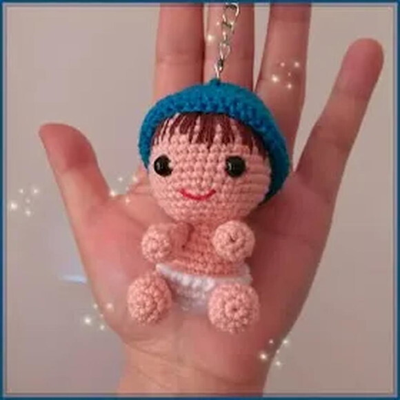 Receita Chaveiro Bebe Amigurumi