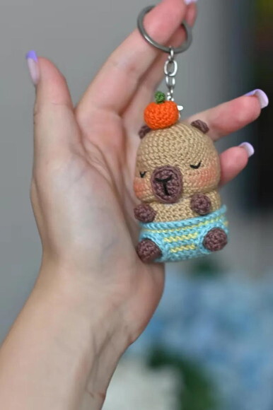 Receita Chaveiro Capivara Amigurumi