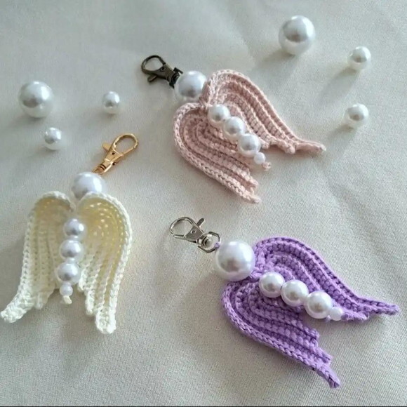 Receita Chaveiro Asa Amigurumi