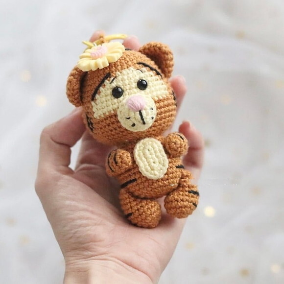Receita Chaveiro Tigrão Amigurumi