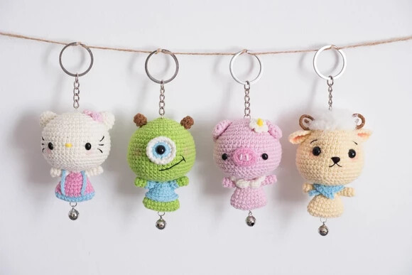Receita Chaveiros Amigurumi