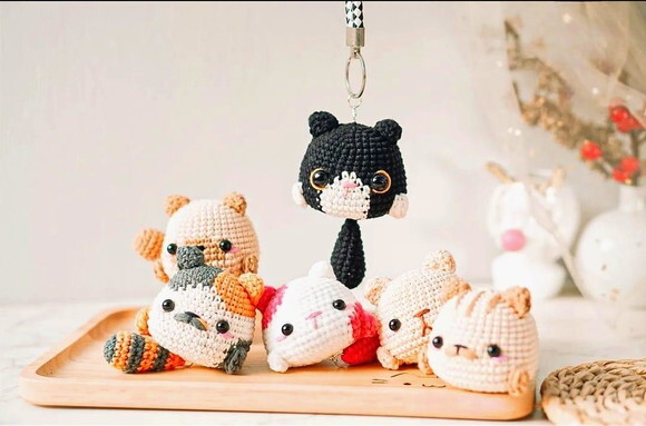 Receita Chaveiros Amigurumi