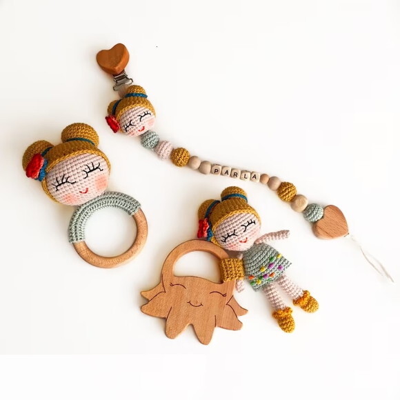 Receita Chocalho + Prendedor Amigurumi