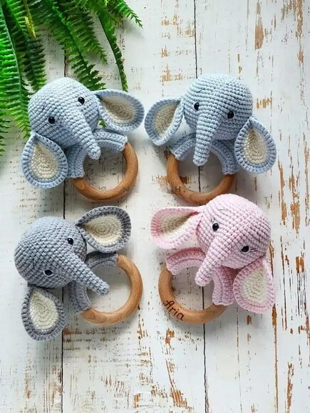 Receita Chocalho Elefante Amigurumi