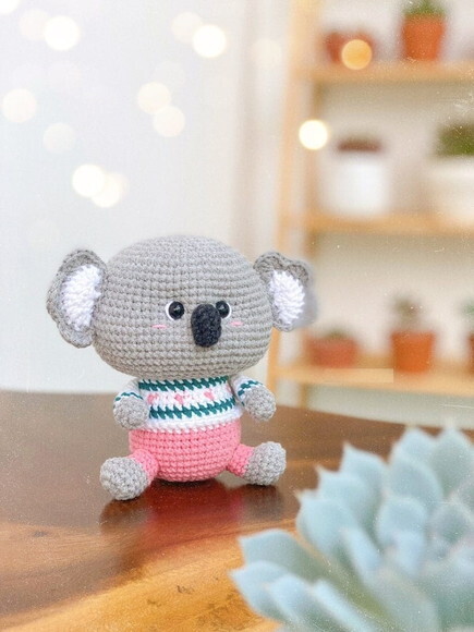 Receita Coala Amigurumi