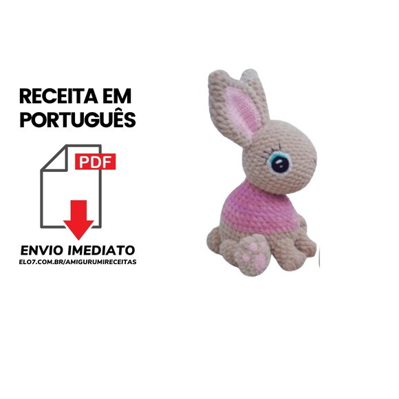 Receita Coelha amigurumi