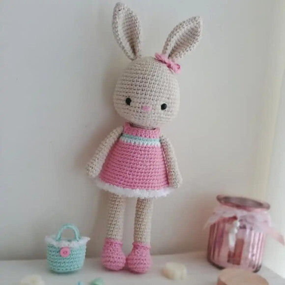 Receita Coelhinha Amigurumi