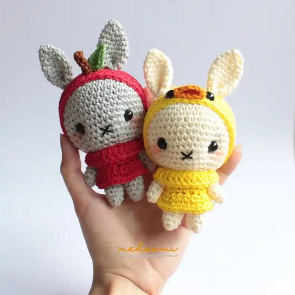 Receita Coelhinhos Amigurumi