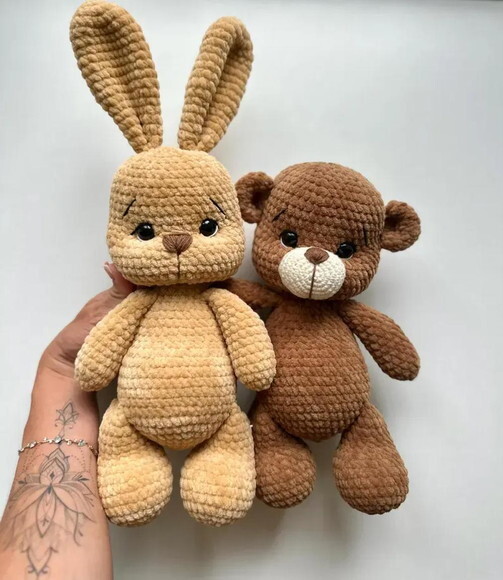 Receita Coelho e Urso Amigurumi