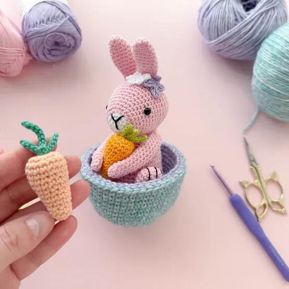 Receita Coelho no Ovo Amigurumi