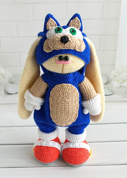 Receita Coelho Sonic Amigurumi