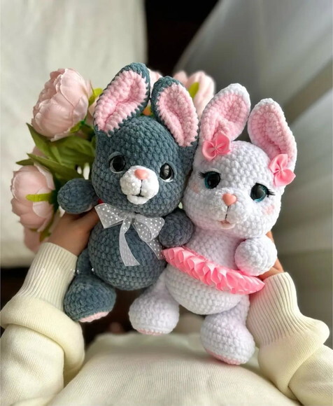 Receita Coelhos Amigurumi