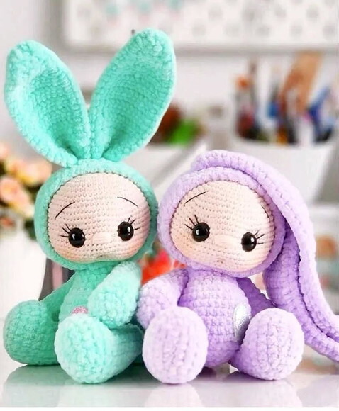 Receita Coelhos Amigurumi
