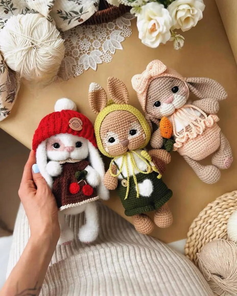 Receita Coelhos Amigurumi