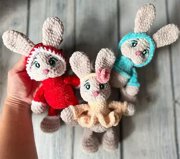Receita Coelhos Amigurumi