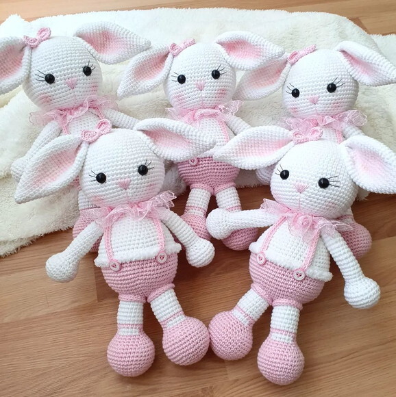 Receita Coelhos Amigurumi
