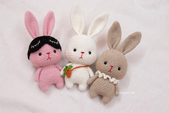 Receita Coelhos Amigurumi