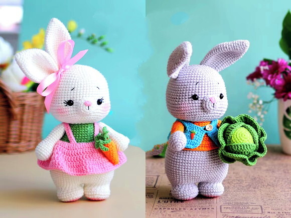 Receita Coelhos Amigurumi