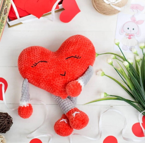 Receita Coração Amigurumi