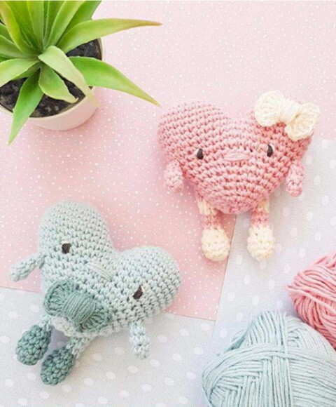 Receita Coração Amigurumi