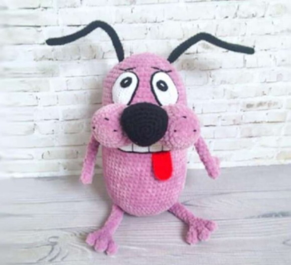 Receita Coragem o Cão Covarde Amigurumi