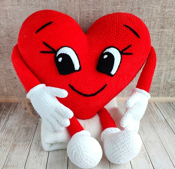 Receita Coração Amigurumi