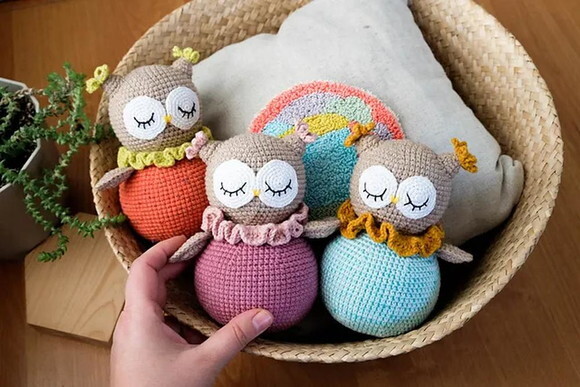 Receita Coruja Amigurumi
