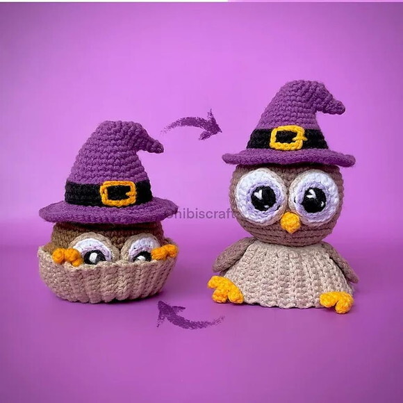 Receita Coruja Reversivel Amigurumi