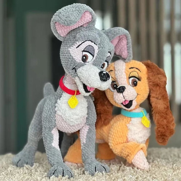 Receita Dama e Vagabundo Amigurumi