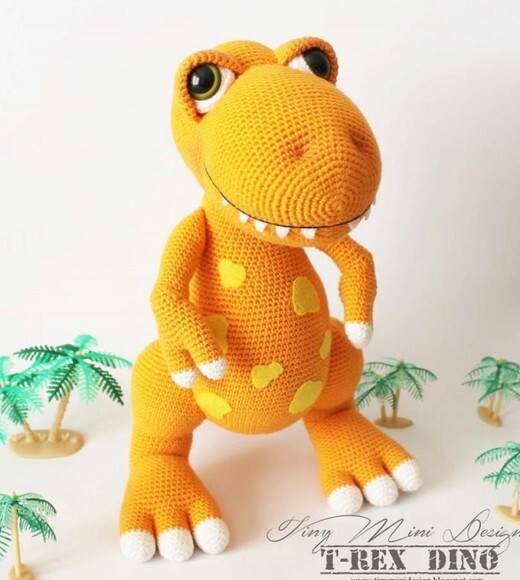 Receita Dinossauro Amigurumi