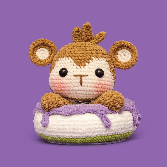 Receita Donut Macaco Amigurumi