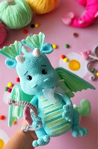 Receita Dragão Amigurumi