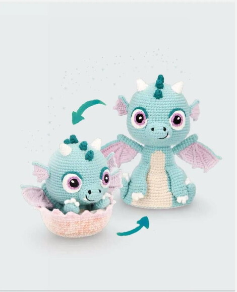 Receita Dragão Reversivel Amigurumi