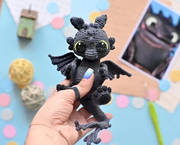 Receita Dragão Banguela Amigurumi