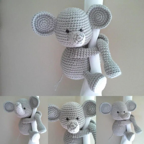 Receita Elefante Abraça Cortina Amigurumi